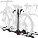POLESTAR Hitch Mounted 2-Bike Rack, 200lbs Capacity Bike Rack Hitch with Lock, 2" Receiver Foldable Platform Mount for E-Bike, Up to 5" Fat Tire Bicycle and Standard, fit Car Trucks SUVs RVs Trailer