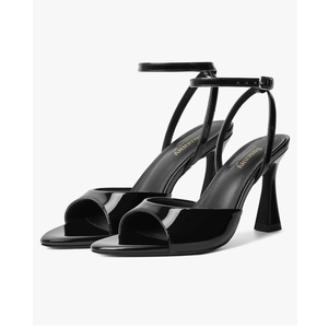 Susanny High Heels for Women Pointed Open Toe Strappy Chunky Block Heels Ankle Strap Stiletto Kitten Heeled Sandals Wedding Bridal Party Prom Sexy Dress Shoes, Size 8