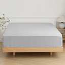 Full Size Fitted Sheet Only - Premium 1800 Super Soft & Cozy Microfiber, Wrinkle, Fade, Shrinkage Resistant Deep Pocket Full Fitted Bottom Sheet, Light Gray