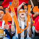 Soulchen 360 Pcs Orange Team Spirit Accessories Bulk Field Day Accessories Pep Rally Color War Camp Spirit Events Party Items Cheerleading Pom Poms Clappers Thunder Stick Whistle Megaphone