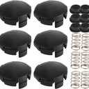 X472000070 Head Trimmer Weed Speed Feed Cap 400 (6*Head Trimmer Cap, 6*Springs, 6*Spring Cap)