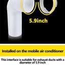 5.9 Inch Portable Air Conditioner Exhaust Hose Coupler, Mobile AC Unit Tube Connector, AC Hose Extension Connector Air Conditioning Accessories for AC Exhaust Hose Coupler Extension (Round)