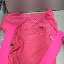 WILDPARTY Women Casual Sexy 80s Costumes Fishnet Neon Off Shoulder T-Shirt (Medium, Pink)