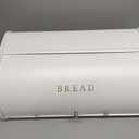 FINESSY Large Bread Box White for Pantry, Bread Box for Kitchen Countertop Stainless Steel, Breadbox Keeper for Fresh Homemade Muffin Sourdough Bagel Sandwich, Large Food Storage Containers with Lids