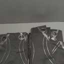 NICETOWN Grey Blackout Striped Pattern Curtains for Living Room 84 inch Long 2 Panels Set, Noise Reducing Thermal Insulated Wave Line Foil Print Bedroom Drapes for Patio Sliding Glass Door (52 x 84)