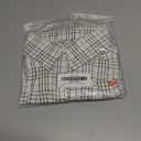 Women's Plaid Shirt Button-up Short Sleeve Collared Slim Fit Casual Summer Blouse Tops (L)