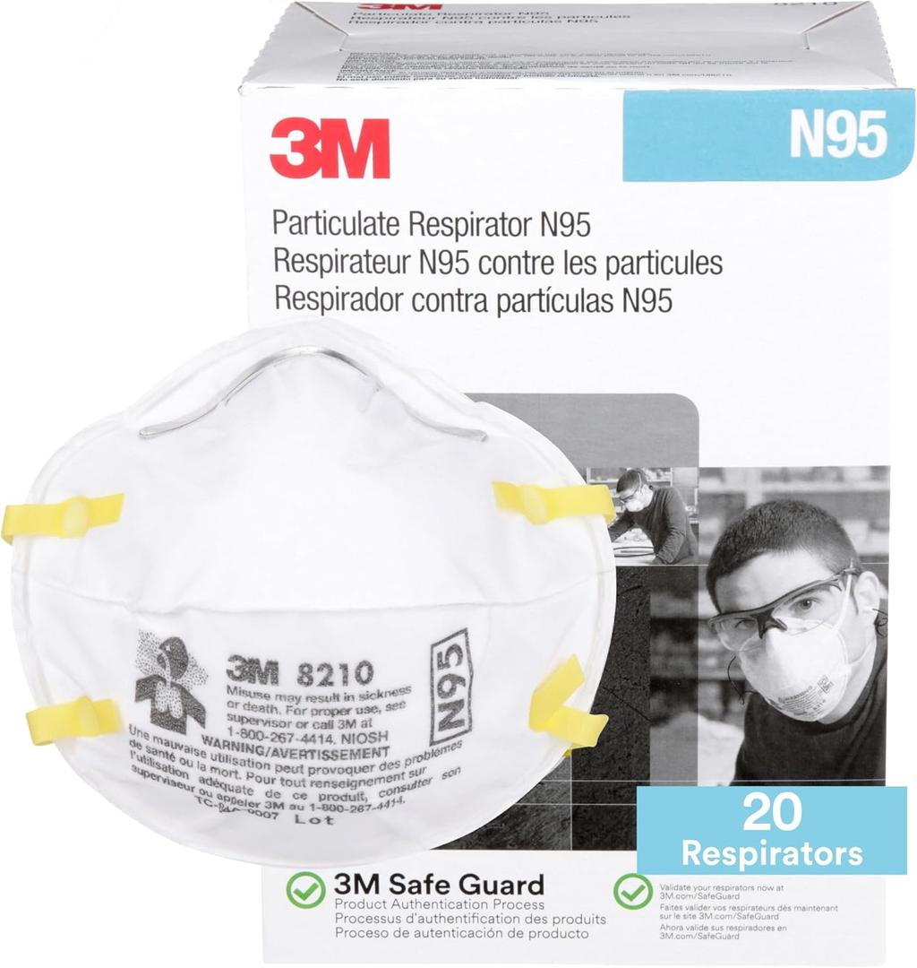 3M 8210 Particulate Respirator, N95,