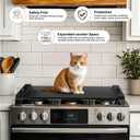 Hanobe Stove Noodle Board Cover: Black Gas Electric Cover Top Stovetop Wood for Home Kitchen Oven Large, 30"L x 22"W