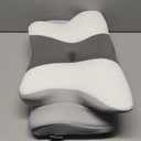 Cervical Neck Pillow for Pain Relief - Ergonomic Side Sleeper Pillow for Neck Support, Cooling Cervical Pillow for Sleeping, Contour Orthopedic Memory Foam Pillows for Back Stomach Sleepers (Dark Grey & White)