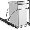 Pull Out Trash Can Under Cabinet, Cabinet Trash Can Pull Out Kit with Soft Close Rail, Under Sink Trash Can Pull Out for 13/8 Gallon Trash Can, Heavy Duty Pull Out Trash Can (Trash Can Not Included)