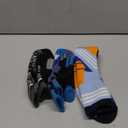 Kids Merino Wool Ski Socks Boys Girls Thermal Winter Warm Thick Cozy Socks for Skiing Snowboarding 3 Pairs (8-12 Years, Splicing Blue, Black, Grey)