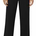 Sunzel Fleece Lined Wide Leg Pants for Women High Waist Thermal Workout Lounge Straight Leg Yoga Pants Winter Warm Sweatpants (Black)