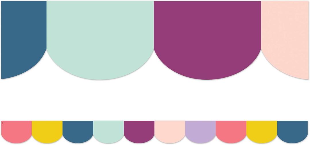 Teacher Created Resources Oh Happy Day Scalloped Die-Cut Border Trim (TCR9090)