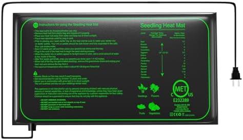 Seedling Heat Mat 11.5"x 22.5",25W Waterproof Warm Hydroponic Heating Pad for Greenhouse Seed Starting, Germination, Indoor Gardening,2024 Upgraded