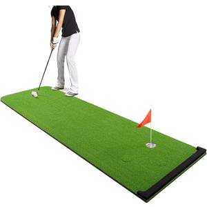 Wekin Golf Putting Green 3x10ft/4x10ft Thickening Indoor Golf Turf Game Set