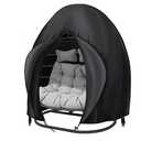 boyspringg Patio Chair Cover, 91x80 Inches, Extra Large Double Egg Chair Cover for Outdoor Furniture, Heavy Duty Swing Hanging Egg Chair Cover Waterproof, Anti-UV, Dust-proof( Black )
