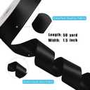 LaRibbons Black Satin Ribbon 1 1/2 Inch 50 Yards Double Faced Red Silk Ribbon for Flower Bouquet Crafts Gift Wrapping Bow Christmas Decoration