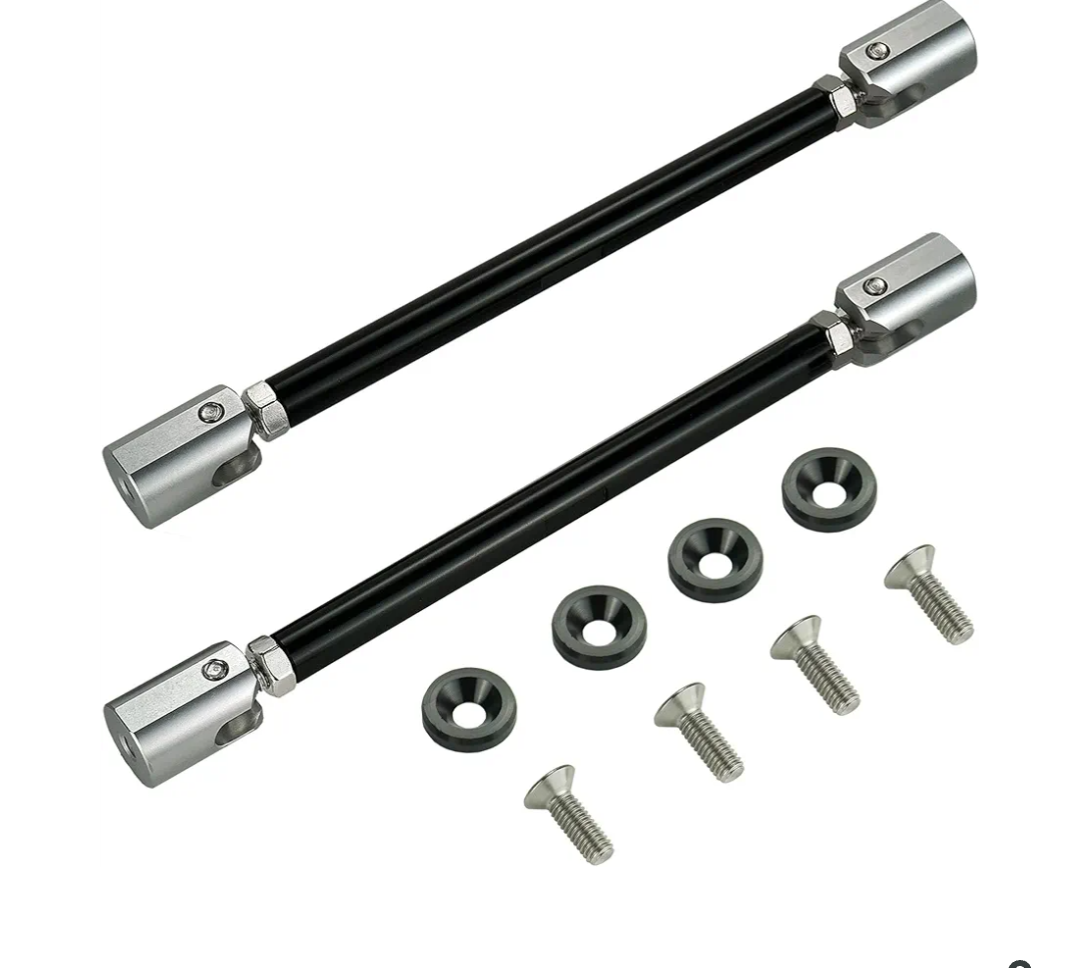 STETION Universal Splitter Strut Rods 9.44''-11'' Length Front Bumper Lip Support Strut Rod Tie Bars Fit Most Vehicles (9.44'' - 11'' Length)