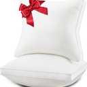18x18 Pillows Inserts Set of 2 with Double-Edge Cooling Side Mesh, Durable, Resilience and Fluffy Throw Pillows for Couch, Sofa or Bed with Premium Down Alternative Filled, White