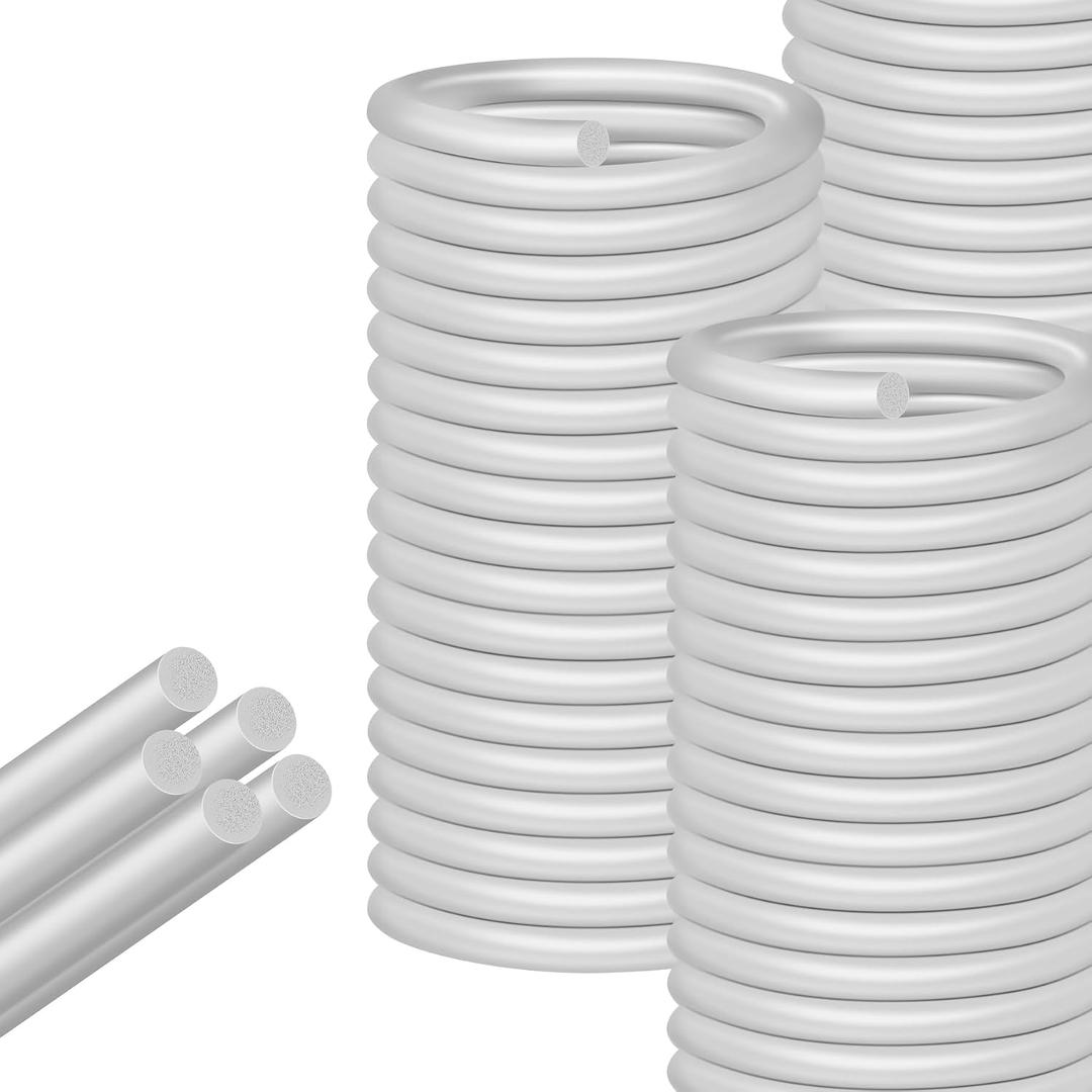 ToLanbbt EPDM Backer Rod 1/4In x 100FT, Weather Stripping Seal Rubber Caulk Saver Round Backing Rod for Concrete Expansion Joints, Driveway Cracks, Gaps Filler (Gray)