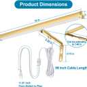 LED Picture Lights for Paintings Plug in, Adjustable Art Light Gallery Wall Light for Display Art Work, 16inch 6W 3000K Warm White, Gold Finish CRI80+