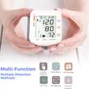MMIZOO Wrist Blood Pressure Monitor Large LCD Display BP Machine Adjustable Cuff 5.31-7.68 inch Automatic 99x2 Sets Memory with Carrying Case for Home Use (White)