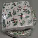 150 Pcs Merry Christmas Plates and Napkins - Disposable Christmas Paper Plates and Napkins, Holly Leaves Red Berries Tableware Sets for Winter Xmas Party Table Decorations Supplies Favors, Serve 50