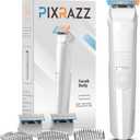 Bikini Trimmer for Women, Painless Electric Shaver & Razor for Pubic Hair, Body & Sensitive Skin, Cordless USB Rechargeable Groomer for Travel with 2 Replacement Heads & 3 Guide Combs