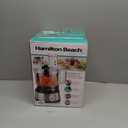 Hamilton Beach Food Processor & Vegetable Chopper for Slicing, Shredding, Mincing, and Puree, 10 Cups + Easy Clean Bowl Scraper, Black and Stainless Steel (70730)