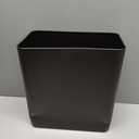 mDesign Stainless Steel Slim Rectangular Modern Metal 2.6 Gallon Trash Can Wastebasket, Bronze