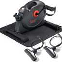 Sunny Health & Fitness Under Desk Smart Mini Pedal Exerciser, Exercise Cycle Bike and Mat/Workout Bands with Low Profile Design - SF-B0418SMART