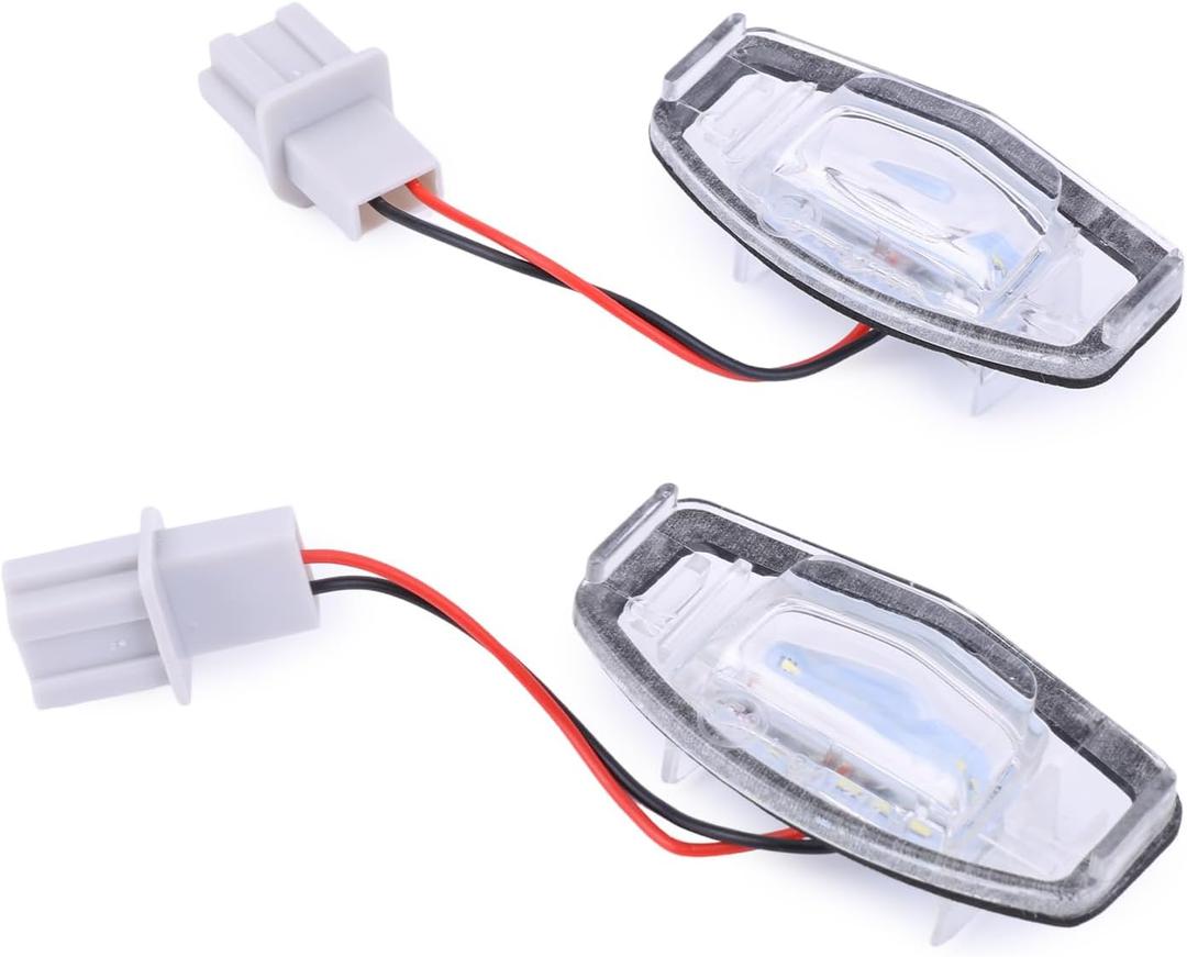 2Pcs LED License Plate Light Lamp Assembly for Honda Acura RL TL TSX MDX ILX RDX, for Odyssey Accord Sedan Pilot Civic Sedan Hatchback, 6000K White License Plate 34100S0A013 34104S0A013 34100S84A01