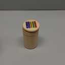 Keenso Wooden Color Sorting Coin Box Toy, Educational Color Matching Toy with Drawstring Pouch for Children