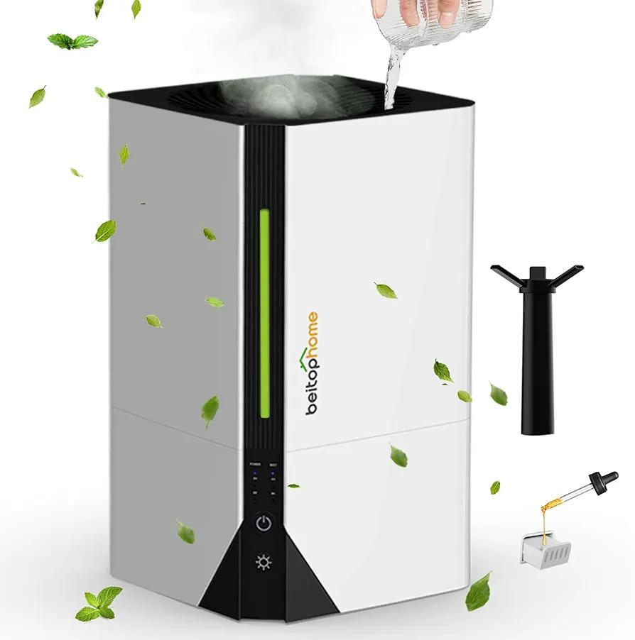 Plant Humidifier Indoor, 7L Top Fill Humidifier Large Room, 26dB Quiet Cool Mist Humidifiers for Baby Plants Bedroom, 70Hours Runtime, Adjustable Mist, Auto Shut-off and Easy to Clean