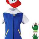 Costume Hoodie Cosplay Jacket Gloves Hat Sets for Trainer (Medium, Blue)