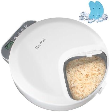 Automatic Wet Food Cat Feeder, Auto Refrigerated Wet Foods Feeder for Cats Dogs 4 Meal Timed Fresh Foods Dispenser with 2 Ice Packs Small Pet Feeders for Kitty Puppy Automatic Cat Dog Food Bowl