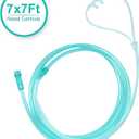 7 Pack High-Flow Soft Nasal Oxygen Cannula and 7' Tubing, Universal Connector, Kink Resistant