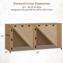 8ft Firewood Rack Cover, Waterproof Heavy Duty 600D Oxford | Storage Wood Rack Cover for Patio, Yard, Indoor and Outdoor Use(Cover Only, Rack Not Included)