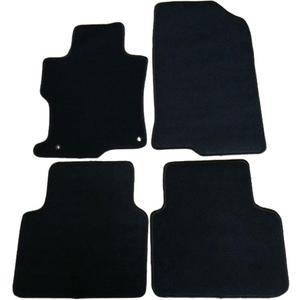 Floor Mats Compatible with 2008-2012 Honda Accord Sedan 4Door Only, Factory Fitment Car Floor Carpets Front & Rear Nylon by IKON MOTORSPORTS (Black)