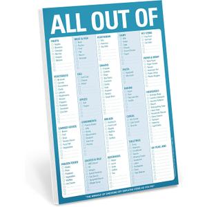 Knock Knock All Out Of Grocery List Note Pad, 6 x 9-inches (Blue)