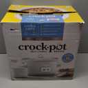 Crock-Pot Designer Series 7qt Slow Cooker with Bonus Little Dipper Mushroom: 4 Settings, Stoneware, Stainless Steel, Keep Warm