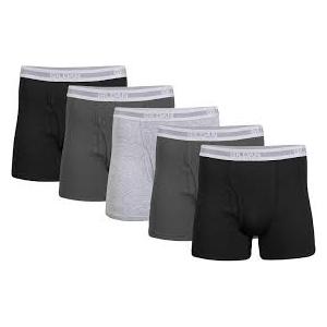 Gildan Men's Underwear Boxer Briefs, Multipack, Black/Charcoal/Sport Grey (5Pack), XLarge