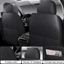 Leather Car Seat Covers,Full Coverage Seat Covers Full Set,Universal Automotive Seat Covers for Cars,SUVs,Trucks and Sedans (Black&Pink, Full Set)