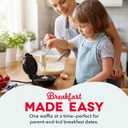 Dash Mini Waffle Maker- Compact Electric Iron for Creative Homemade Treats - PTFE nonstick surface - Easy-to-Clean - Perfect for Kids & Families - Black