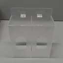 Acrylic Gloves Dispenser Holder Clear Storage Container with Lid Wall Mount Box for Shoe Cover Beard Covers Gloves Lab, 2 Grids