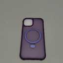CHAOFEnG Magnetic Compatible with iPhone 13 Case with Stand [Military Grade Drop Tested][Compatible with Magnet] Ring Translucent Slim Hard Back Soft Edge, Purple