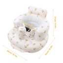 EKEPE Inflatable Baby Seat with Harness for Babies 3 Months & Up, Baby Floor Chair for Sitting Up, Baby Seats for Infants, Blow Up Baby Chair with Built in Air Pump - Bear