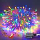 JMEXSUSS Multicolor Christmas Tree Lights Outdoor Indoor Clear Wire, 200 LED Christmas Lights 66ft Colorful String Lights Plug in for Bedroom Tree Room Party Xmas Decorations