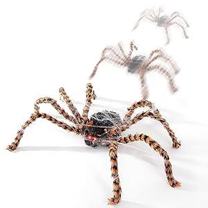 Entehaus 32'' Animatronics Crawler Spider Halloween Decorations - Sound Activated with Creepy Sound, Motion, Light Up Eyes, Haunted House Scary Decor Horror Prop for Indoor/ Outdoor, Yard Lawn