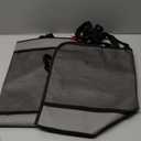 Lusso Gear Kick Mats (2 Pack) - Car Seat Back Protectors, Premium Waterproof Fabric, Reinforced Corners to Prevent Sag, and 4 Mesh Pockets for Large Storage (Gray)